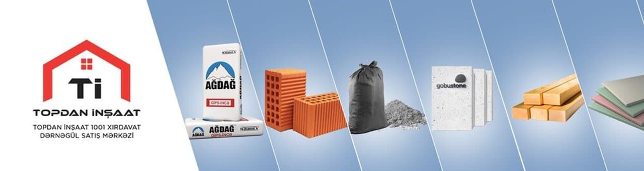 Topdan İnşaat 1001 xırdavat-Dərnəgül satış mərkəzi mağaza banneri