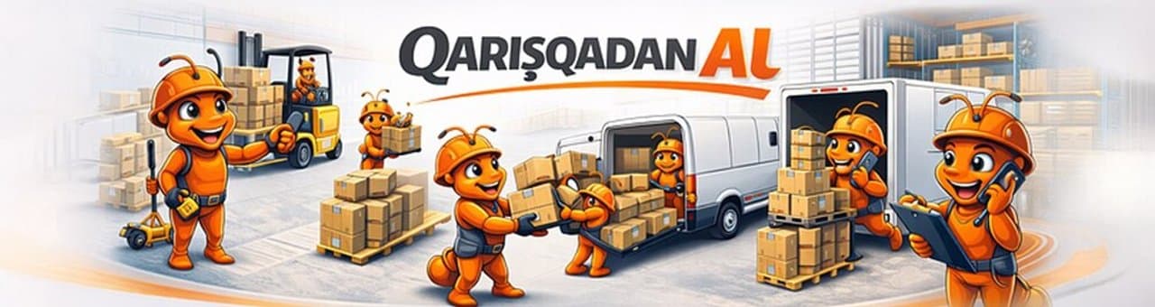 Qarışqadan Al mağaza banneri