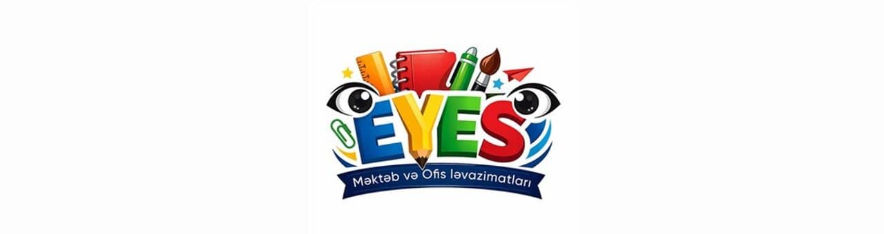 EYES Məktəb və ofis ləvazimantları mağaza banneri